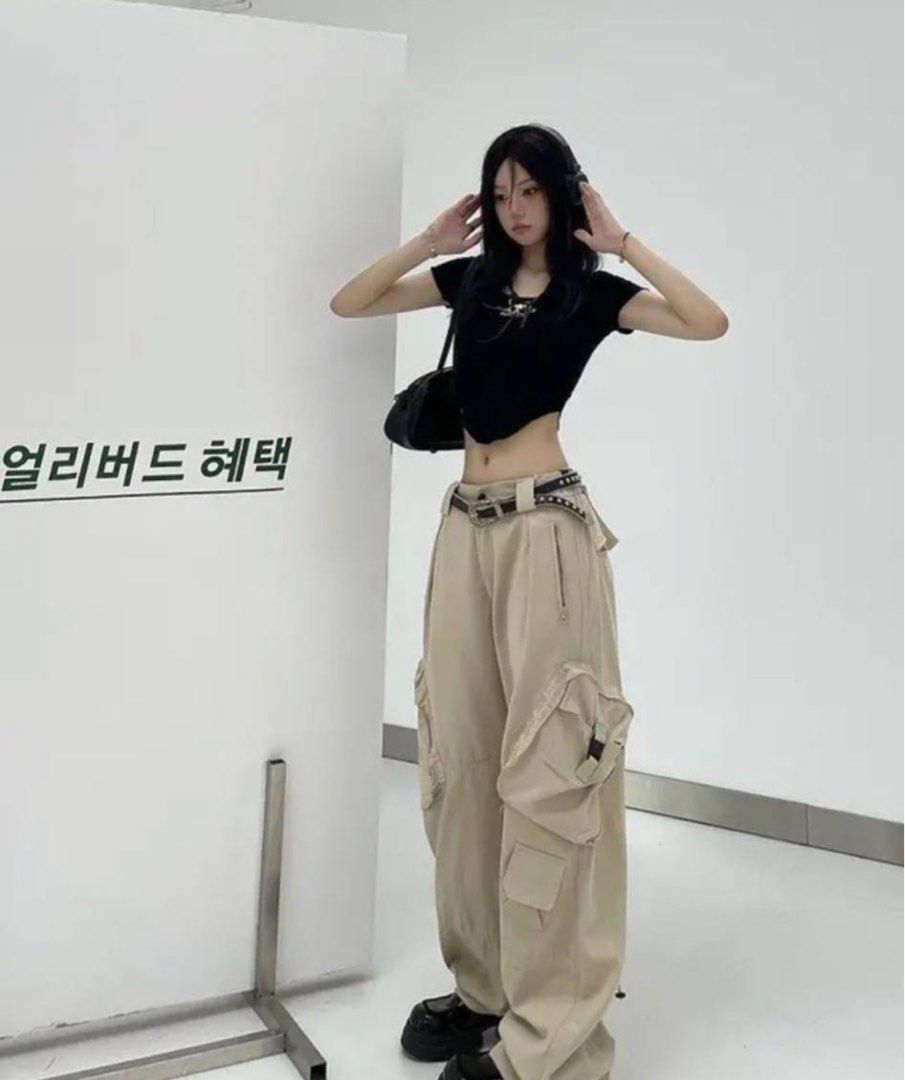 Girls wearing cargo pants new arrivals