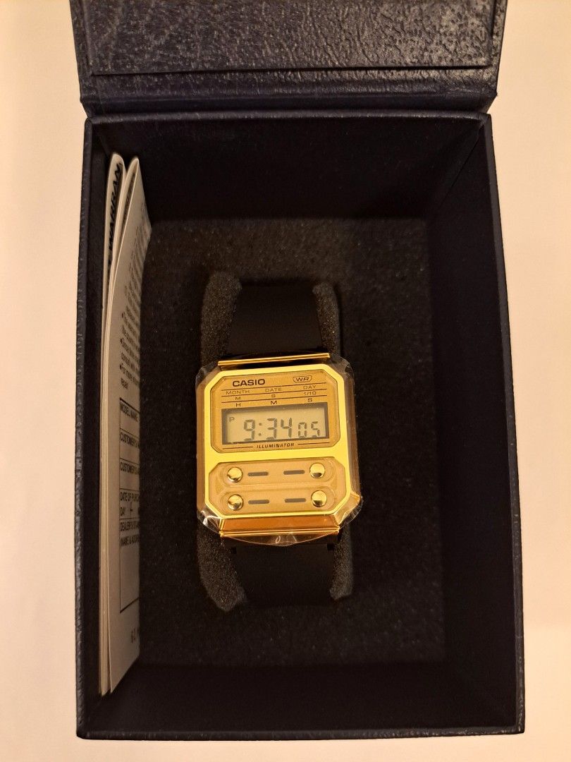 HTF Gold Casio Vintage A100WEFG 9ADF Digital Watch Unisex Fashion Men s Fashion Watches Accessories Watches on Carousell