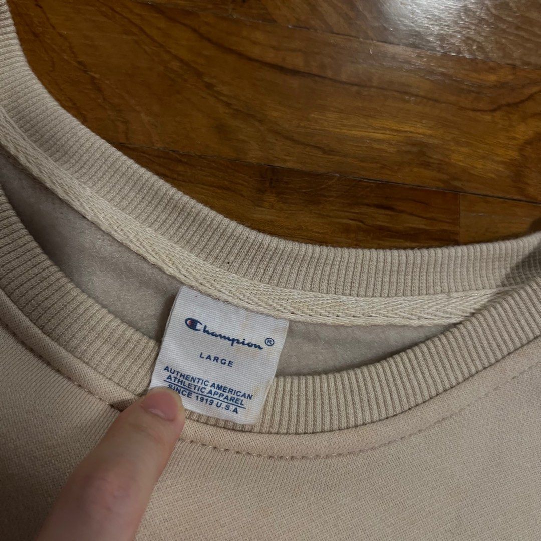 champion beige cream sweater