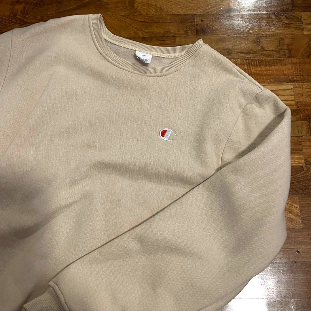 Champion cream sweater hotsell