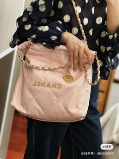 New Rare 23A CHANEL Barbie Pink Iridescent Medium Classic Flap Bag Handbag