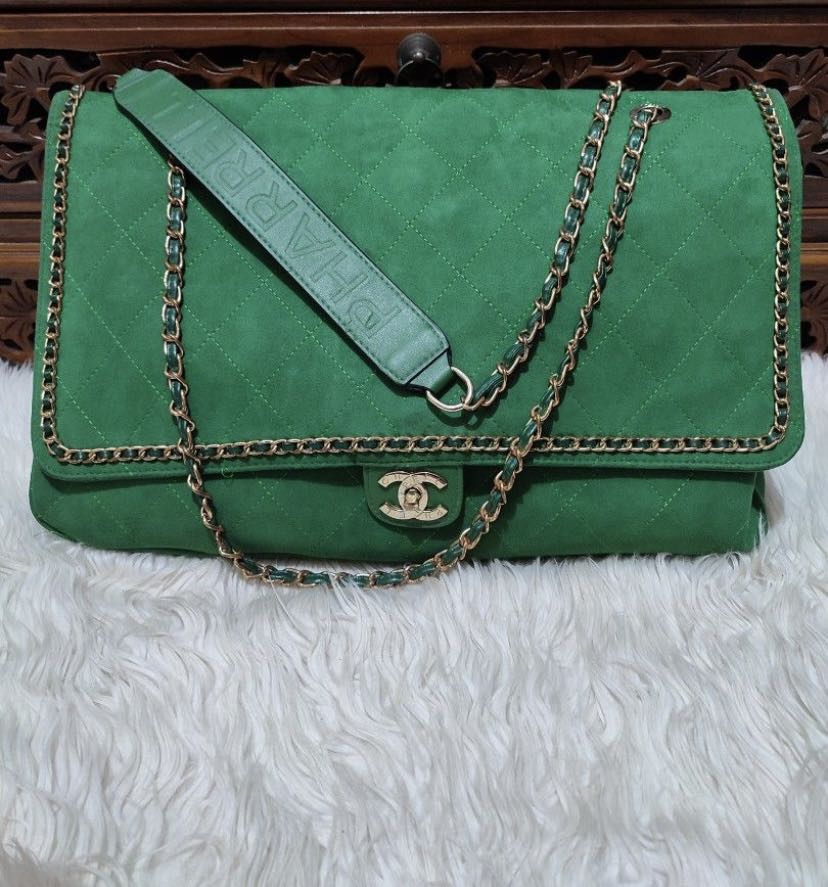 Chanel Pharrel XL green, Luxury, Bags & Wallets on Carousell