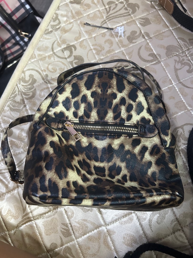 cheetah print mini backpack Women s Fashion Bags Wallets