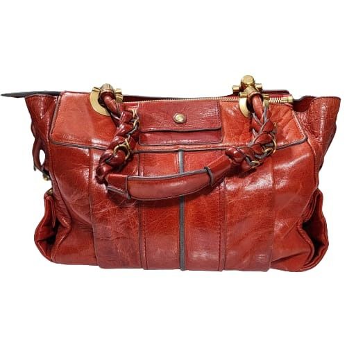 CHLOE RED LEATHER HELOISE SATCHEL BAG Luxury Bags Wallets on