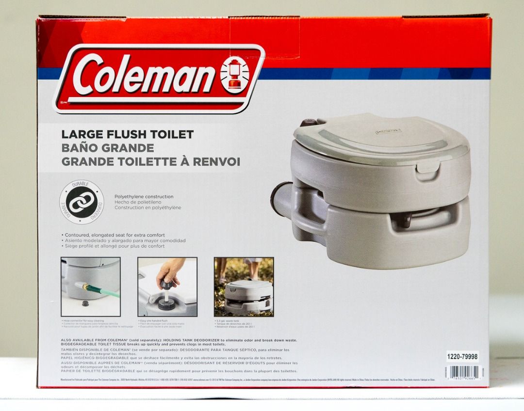 Coleman Portable Camping Flush Toilet, Hobbies & Toys, Travel, Travel