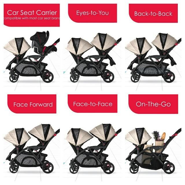 Contours double stroller options elite hot sale