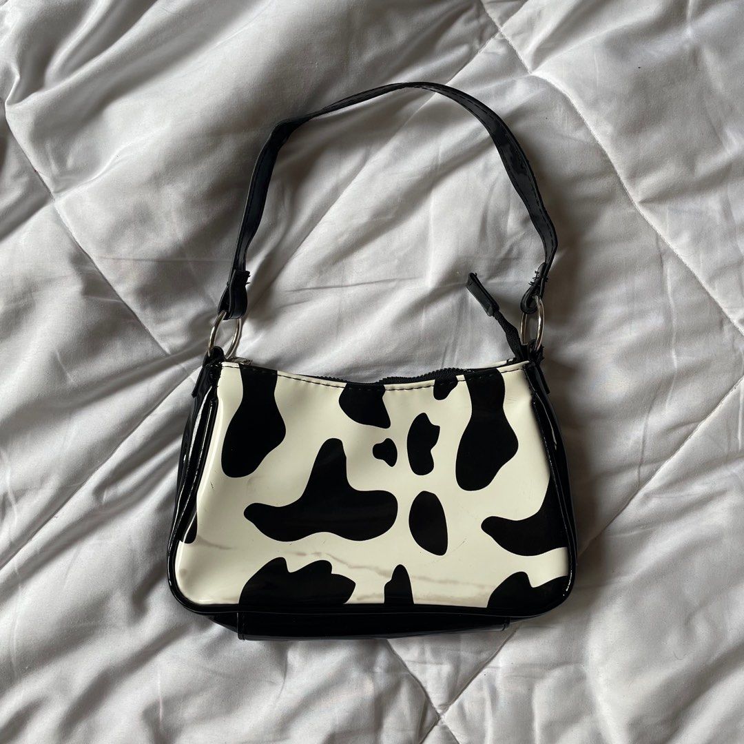 Cow pattern purse best sale