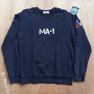 [SALE] crewneck flyday MA-1 side pocket hitam sweater sweter minus