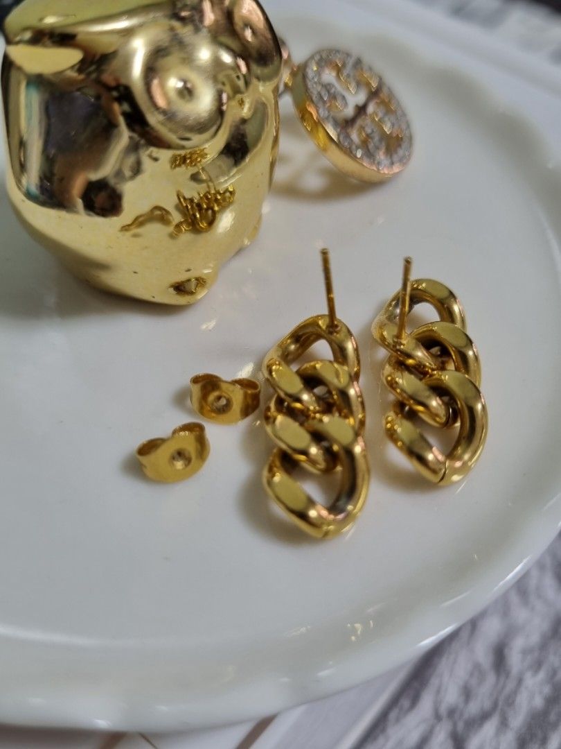 Gold plate sales earrings