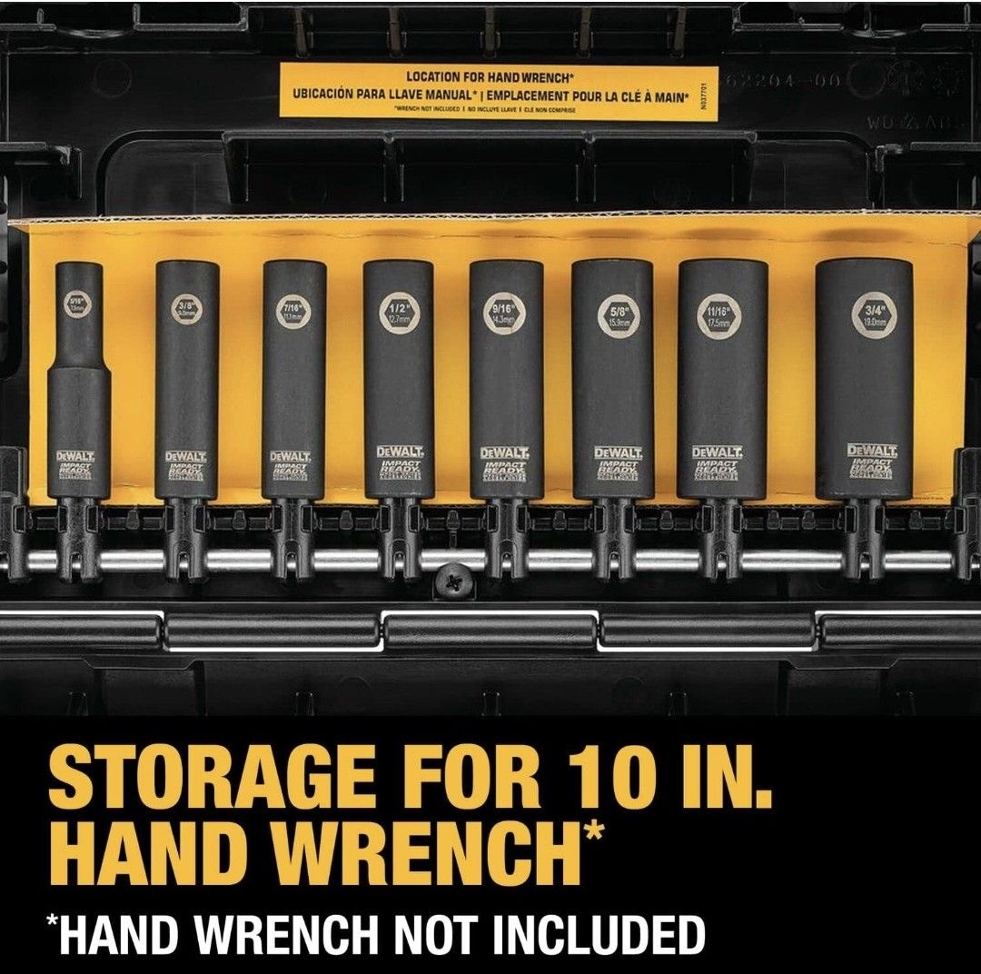 DeWALT DW22838 10 Piece Impact Ready Socket Set