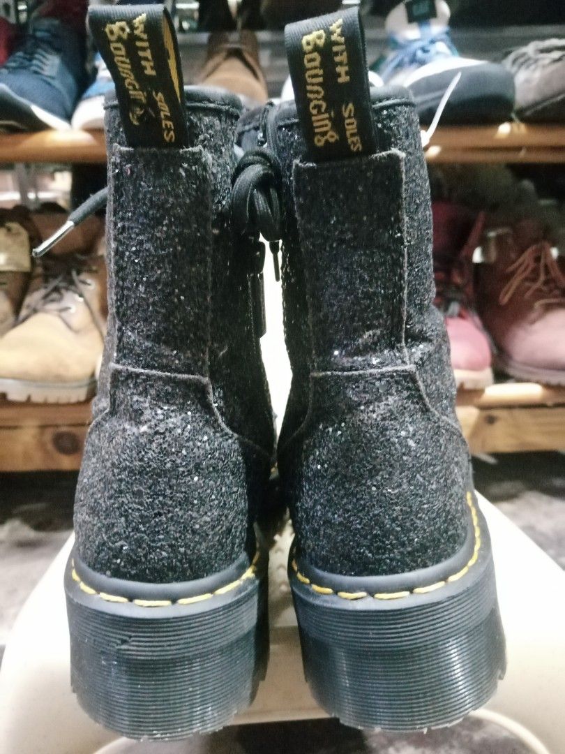 Dr. Martens Jadon Glitter Women s Fashion Footwear Boots on