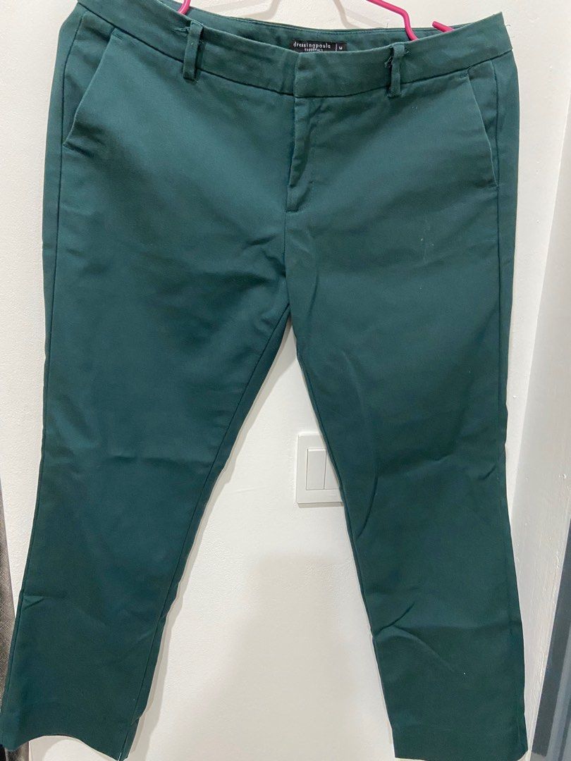 Dressing Paula smart ankle pants size M dark green work pants office wear  casual pants, Women's Fashion, Bottoms, Other Bottoms on Carousell