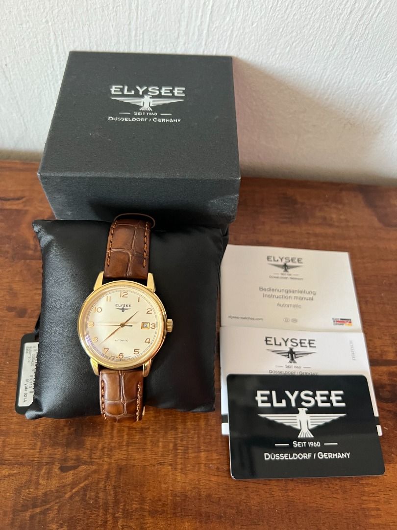 Elysee Men's automatic watch Made in Germany Gold plated, Men's Fashion ...