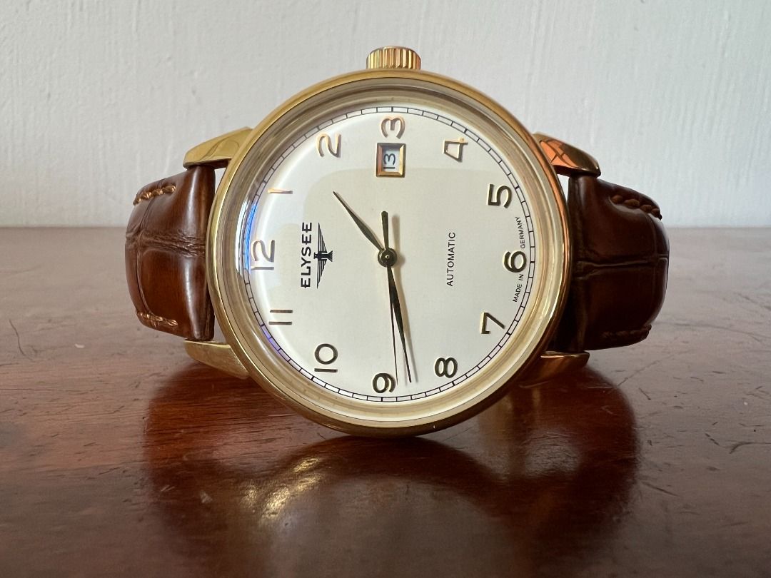 Elysee Men's automatic watch Made in Germany Gold plated, Men's Fashion ...