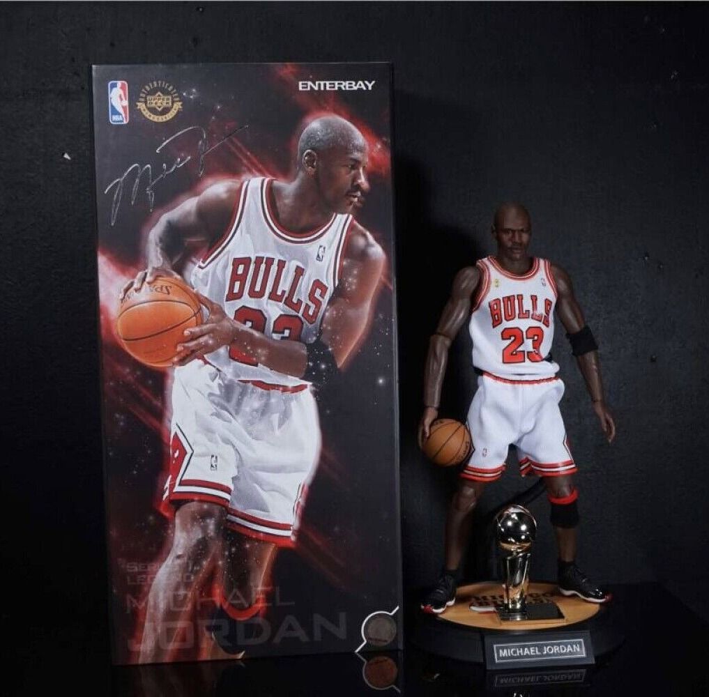 Enterbay RM-1055: NBA - Michael Jordan Series 2 #23 Black Jersey 8th  Anniversary Edition