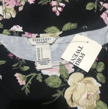 Forever 21 Black Floral Dress (Size Large) (Brand New with Tag), Women's  Fashion, Dresses & Sets, Dresses on Carousell