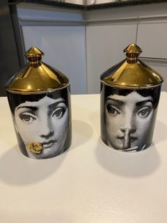 Fornasetti Design Ceramic Storage Box/Jar