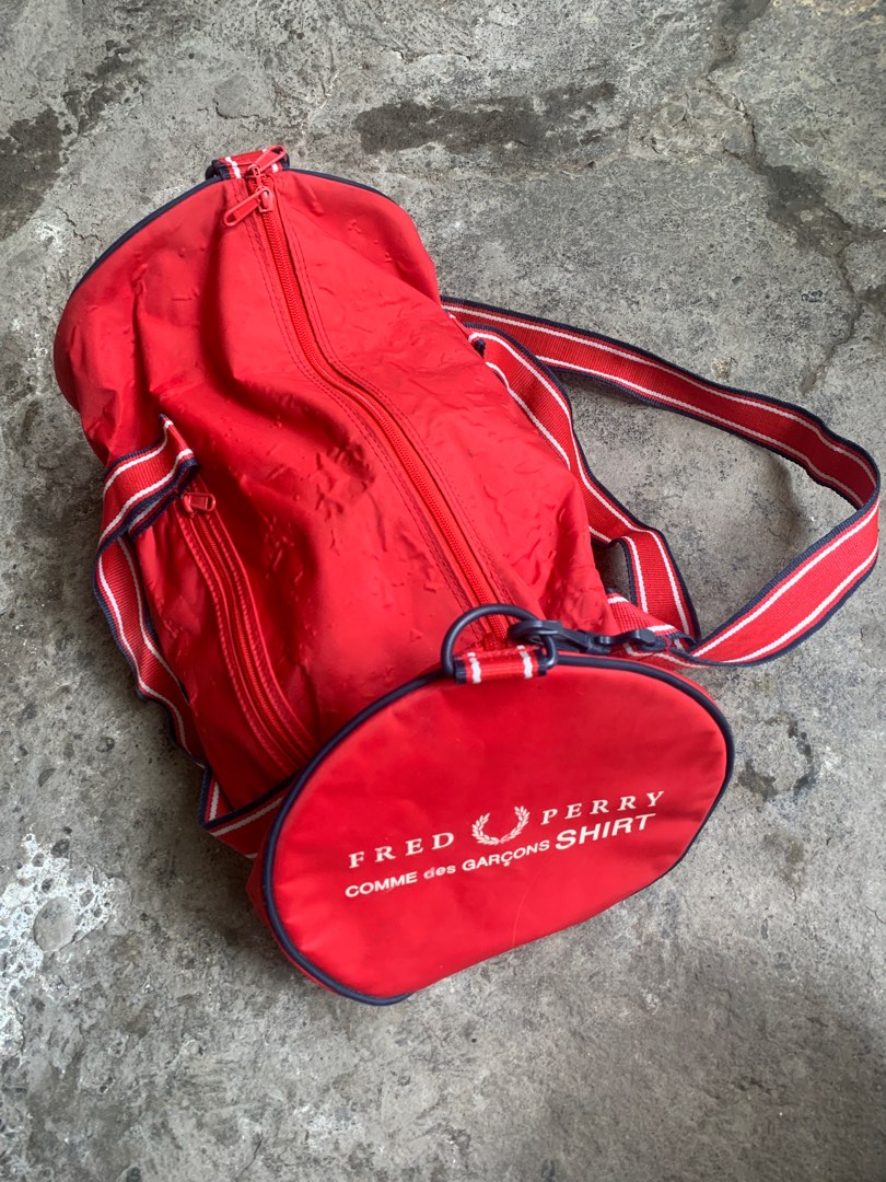 Fred perry x cdg duffle bag, Luxury, Bags & Wallets on Carousell