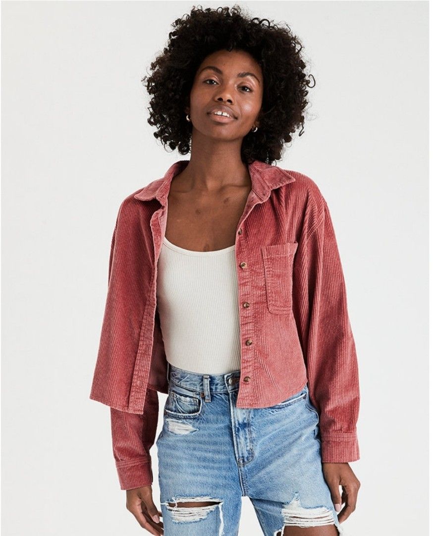 Corduroy jacket american eagle clearance