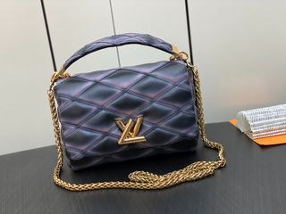 Louis Vuitton GO-14 Handbag Malletage Hologram Print Leather PM at