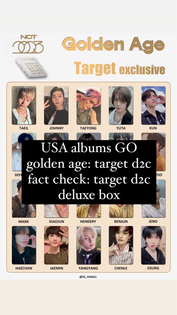 GO WTS NCT 2023 golden age target d2c album 127 fact check deluxe 