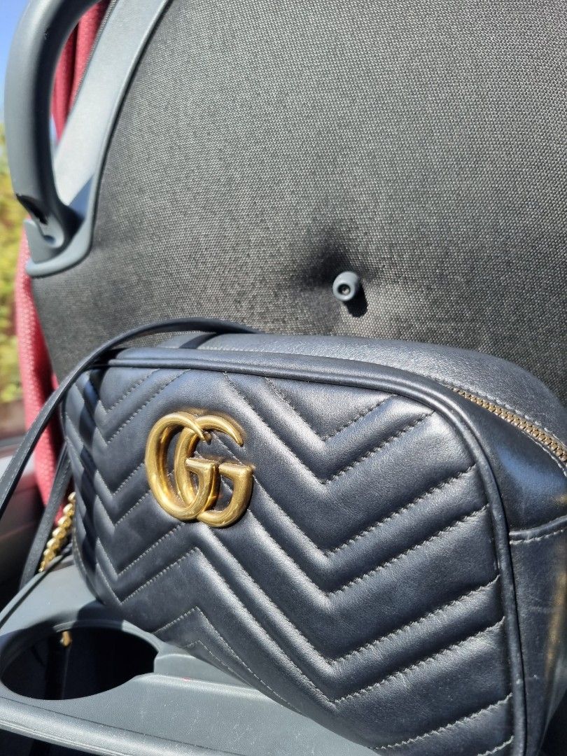 Gucci Marmont Matelasse Small Camera Bag Luxury Bags Wallets