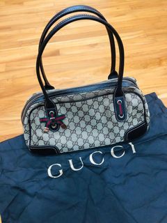 Vintage Y2K era GUCCI Monogram Canvas & Leather Tote Bag --RARE-- Please  Read