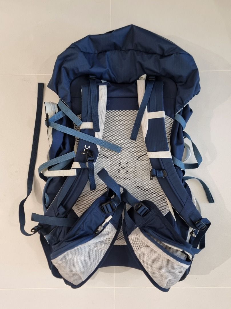 Haglöfs Vina 40 Hiking Backpack. Blue/White, Sports Equipment, Hiking &  Camping on Carousell
