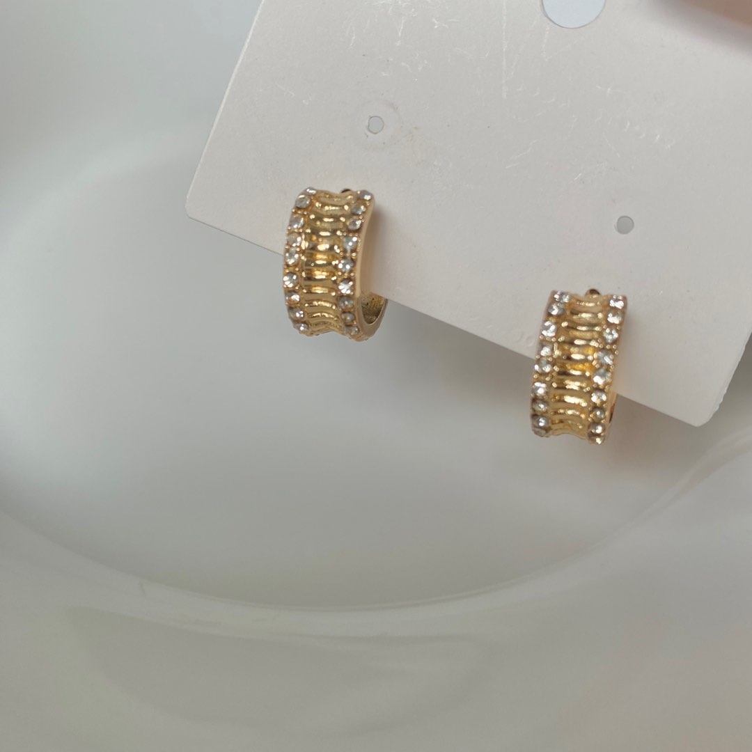 Gold half hoop earrings best sale