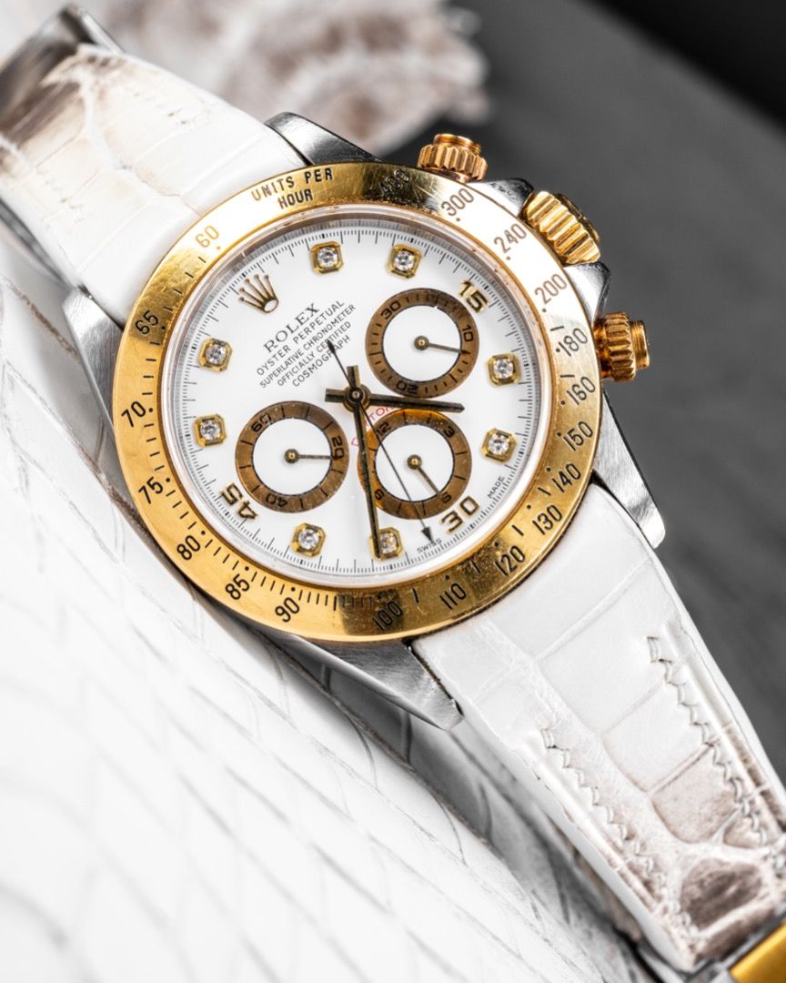 Leather strap deals rolex daytona