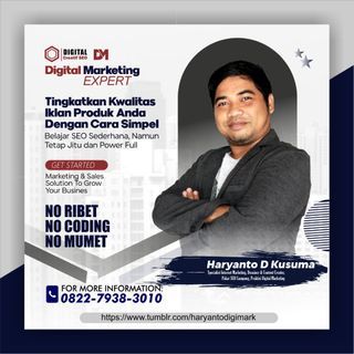 HARYANTO DIGIMARK 0822-7938-3010 Trainer Digital Marketing Kota Metro Lampung