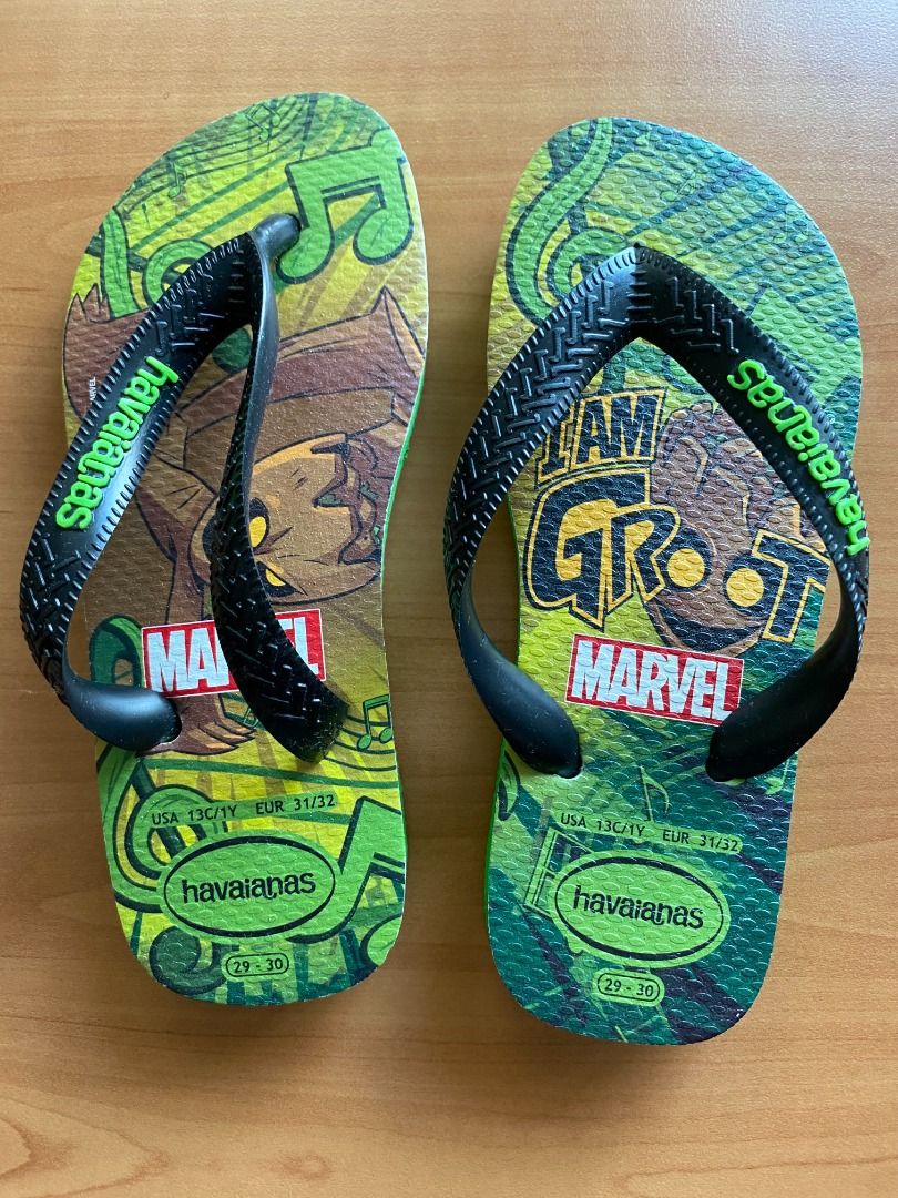 Havaianas Marvel Guardians of the Galaxy I am Groot flip flop