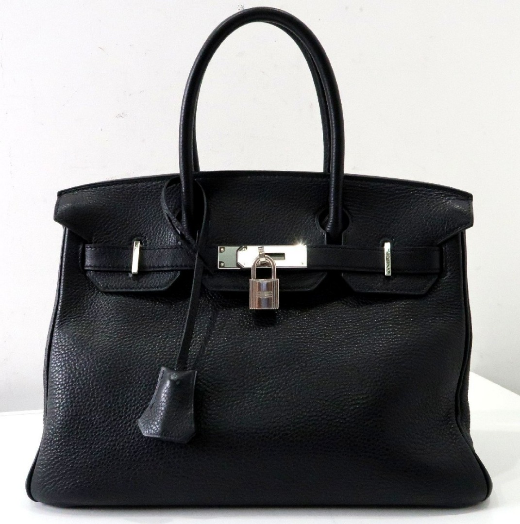 Hermes Birkin 30 黑銀五金Togo 手提包, 名牌, 手袋及銀包- Carousell