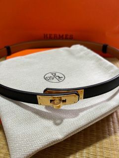 Hermes Kelly Belt 18 Vert De Gris with Rose Gold Hardware BNIB