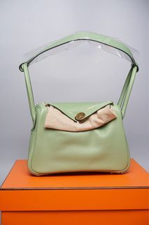 Brand New Hermes Lindy 26 Vert Bosphore, Luxury, Bags & Wallets on Carousell