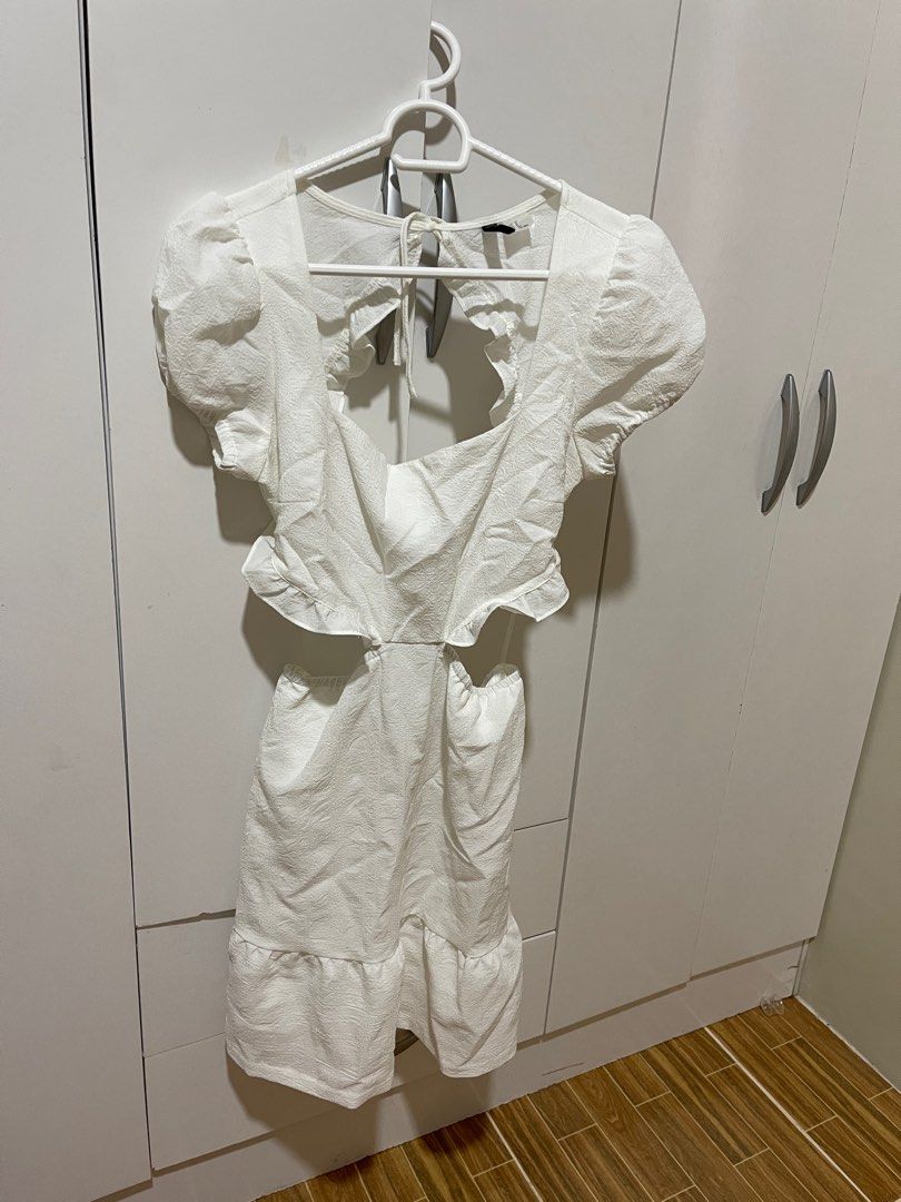H M White Dress Women s Fashion Dresses Sets Dresses on Carousell