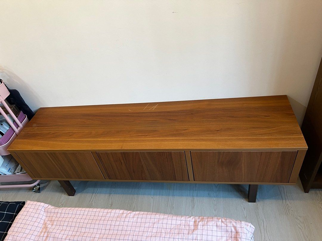 IKEA Stockholm TV Bench TV Console Walnut, Furniture & Home Living