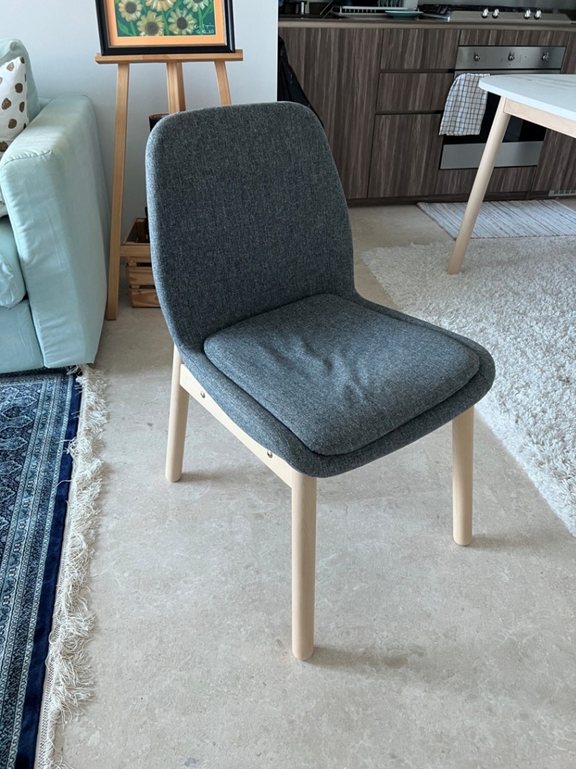 IKEA Vedbo Chair Birch Gunnared Medium Grey 4 pcs available