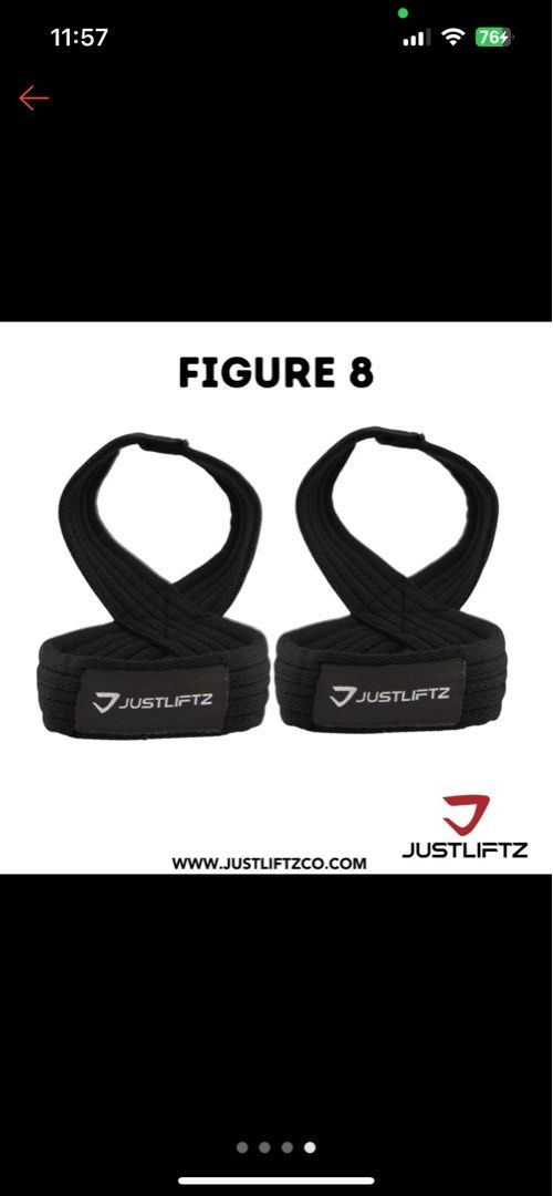 Gymshark Figure 8 Lifting Straps - Black