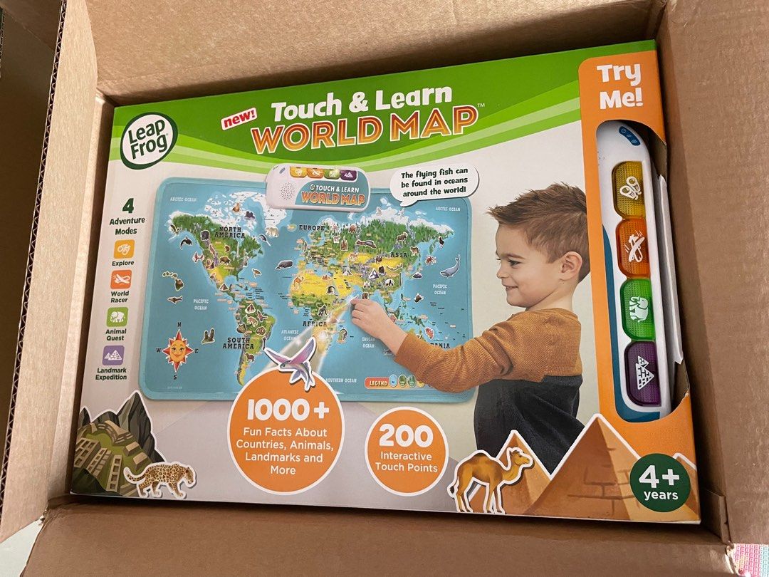 Leap Frog Touch & Learn World Map, Hobbies & Toys, Toys & Games on ...