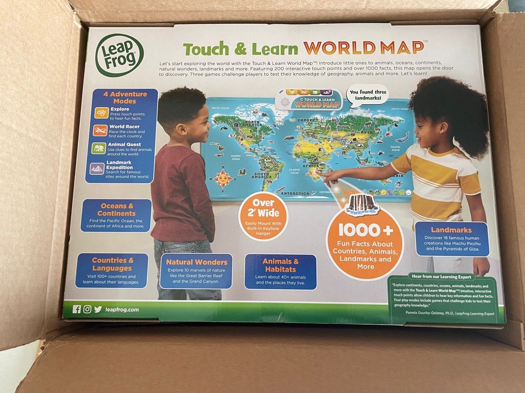 Leap Frog Touch & Learn World Map, Hobbies & Toys, Toys & Games on ...