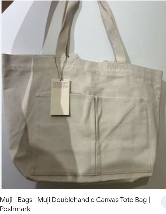 LEGIT MUJI CANVAS TOTE BAG ON SALE NOW 400, Women's Fashion, Bags