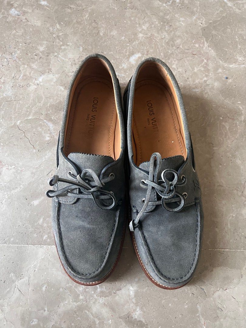 Louis vuitton blue lace up loafers lv, Men's Fashion, Footwear, Casual shoes  on Carousell
