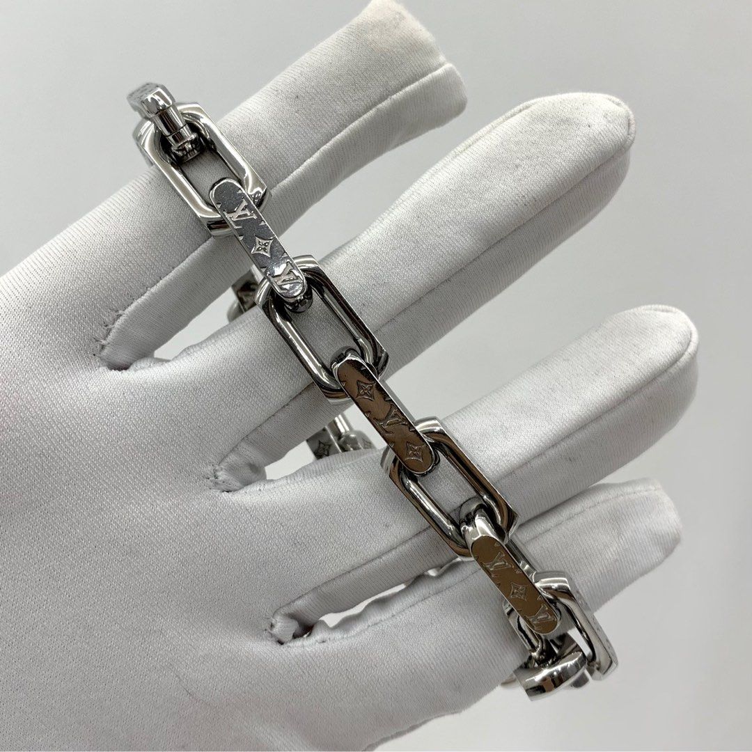 LV Monogram Chain Bracelet, Luxury, Accessories on Carousell