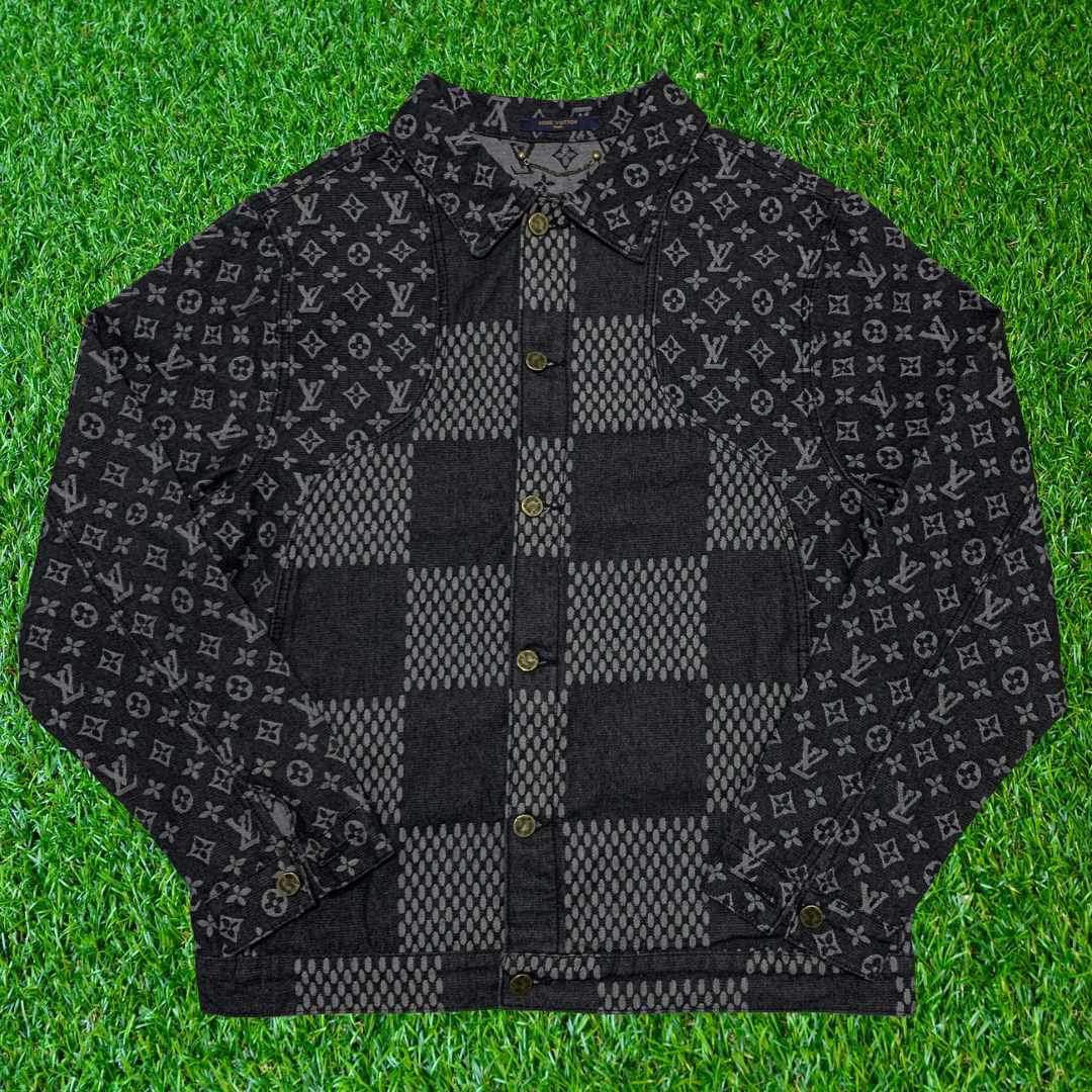 Damier denim trucker jacket LV, Men's Fashion, Coats, Jackets and Outerwear  on Carousell