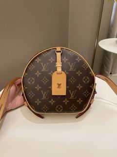 Authentic Louis Vuitton Ellipse MM Hand Bag SR1021 Monogram Leather brown  Canvas