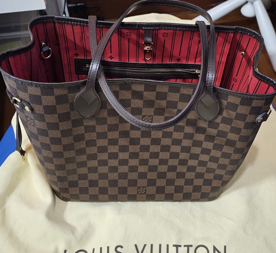 AUTHENTIC louis vuitton neverfull mm damier, Luxury, Bags & Wallets on  Carousell