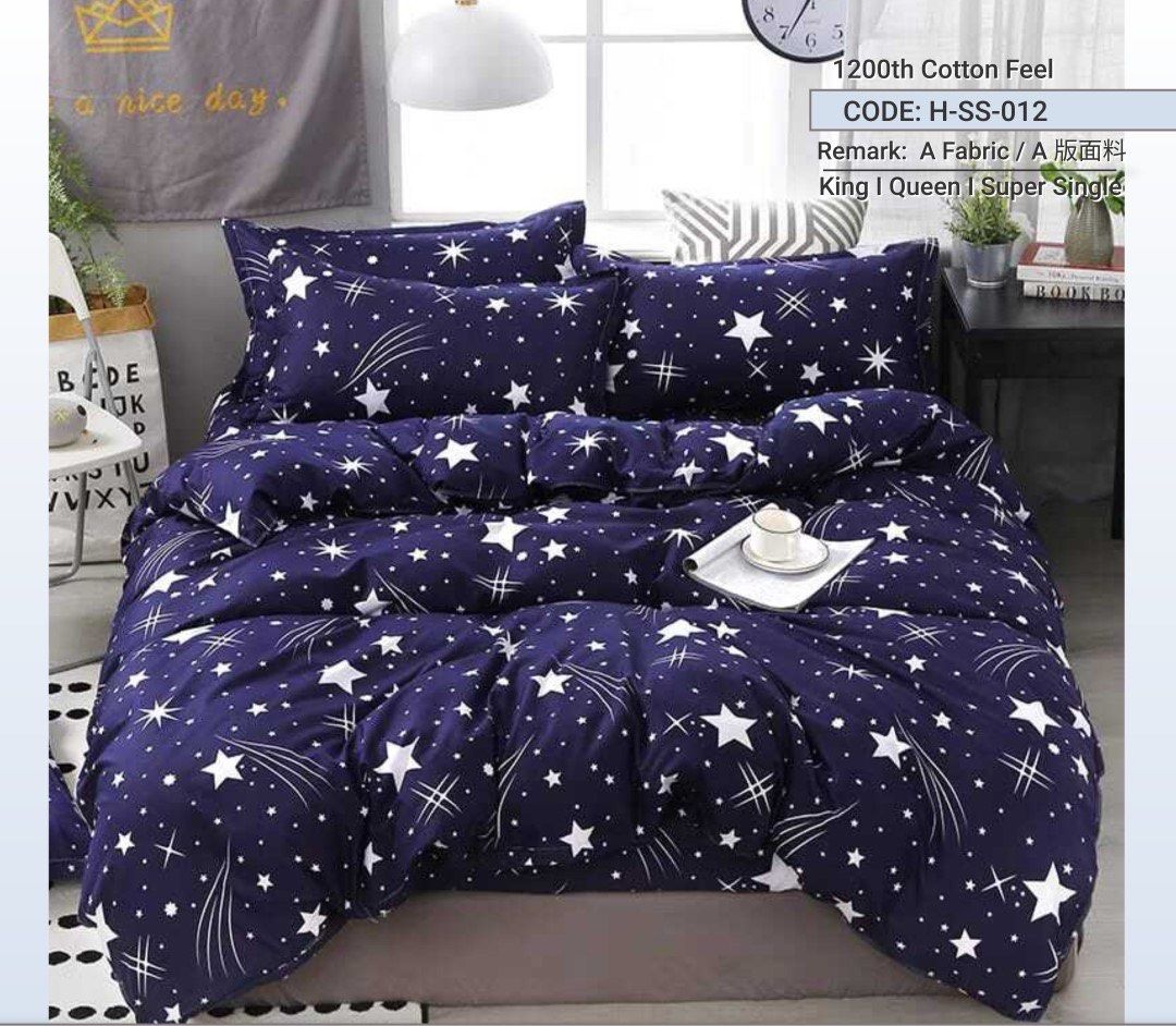 Micro fabric Starry Night Sheets Queen/King set, Furniture & Home ...