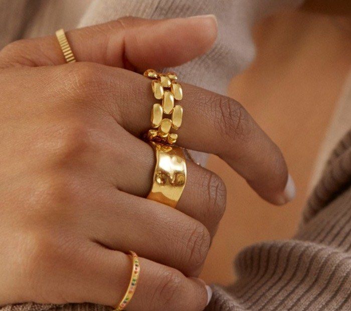 Monica vinader chain ring on sale