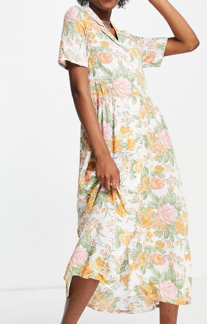 MONKI Mattan Midi Shirt Dress, Women's Fashion, Dresses Sets